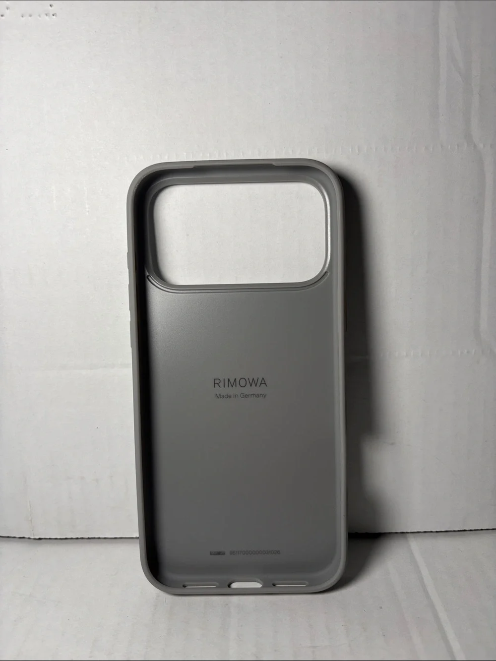 RIMOWA Silver Ribbed iPhone Case with Branded Card